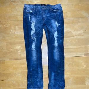 15/16 ripped skinny jeans